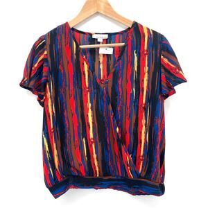 Evereve Allison Joy NWT Veronica Multicolor Surplice Top // S